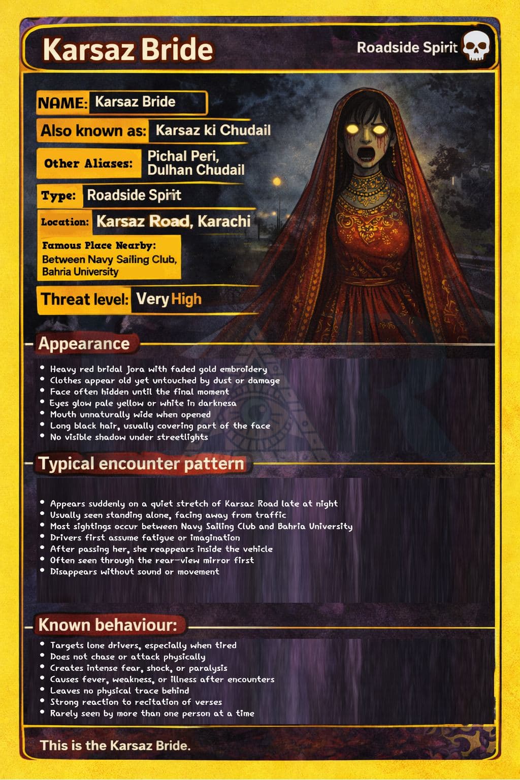 Karsaz Bride appearance bio card